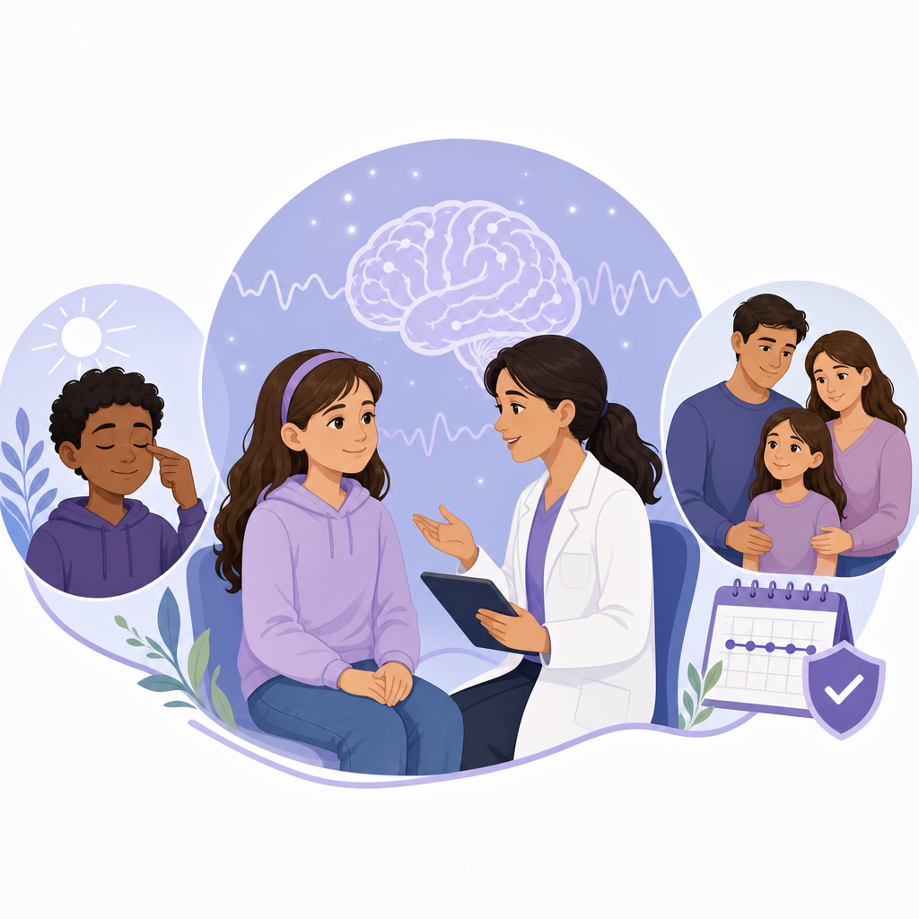 Conceptual illustration of eyelid myoclonia epilepsy