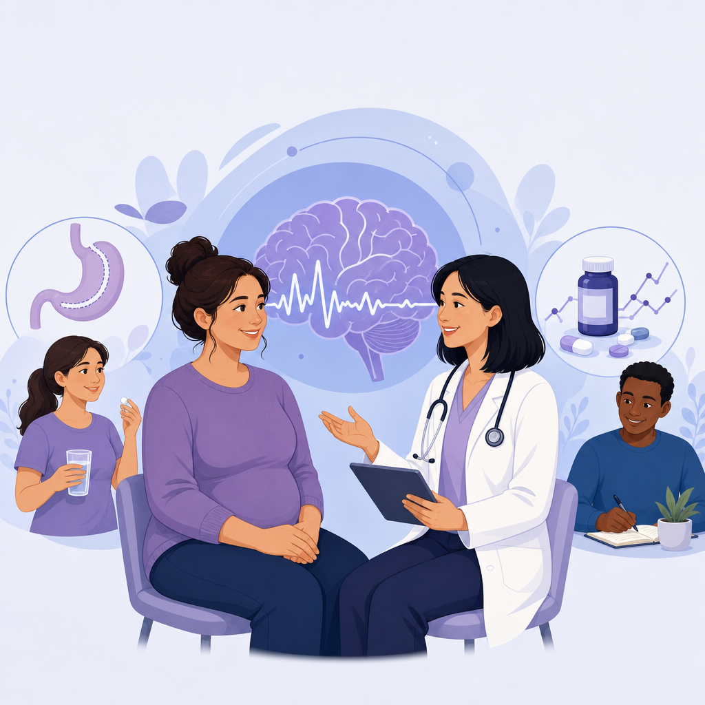 Conceptual illustration of seizures after bariatric surgery