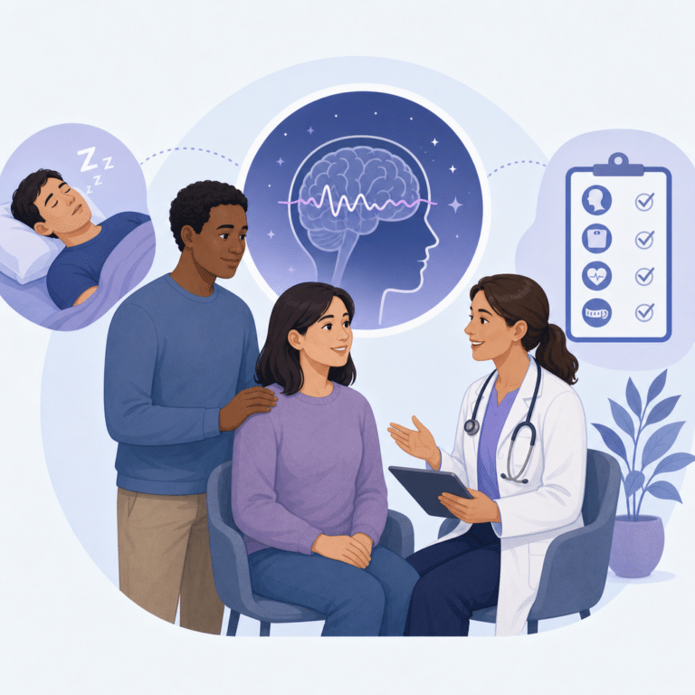 Conceptual illustration of sleep apnea screening epilepsy